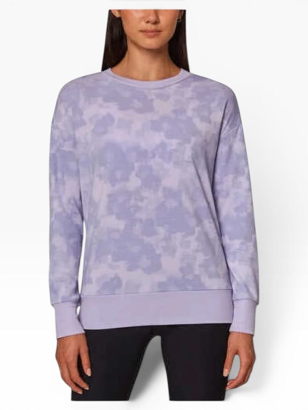 Mondetta Eco Soft Sweatshirt Women S Purple Floral NWT - Picture 1 of 3